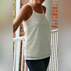 Karlie ivory Lana spaghetti strap top size S